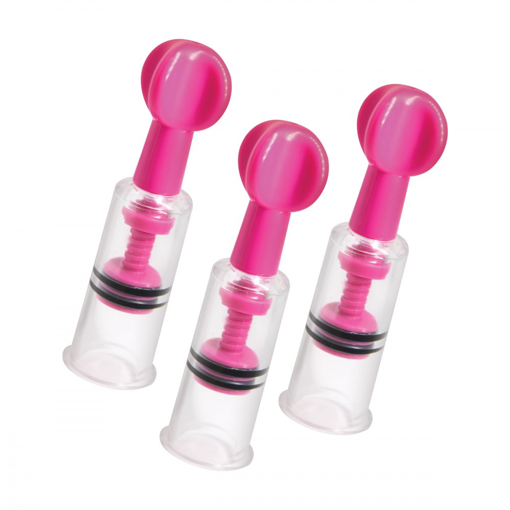 MAXtwist Clit & Nipple Triple Sucker Set - Pink